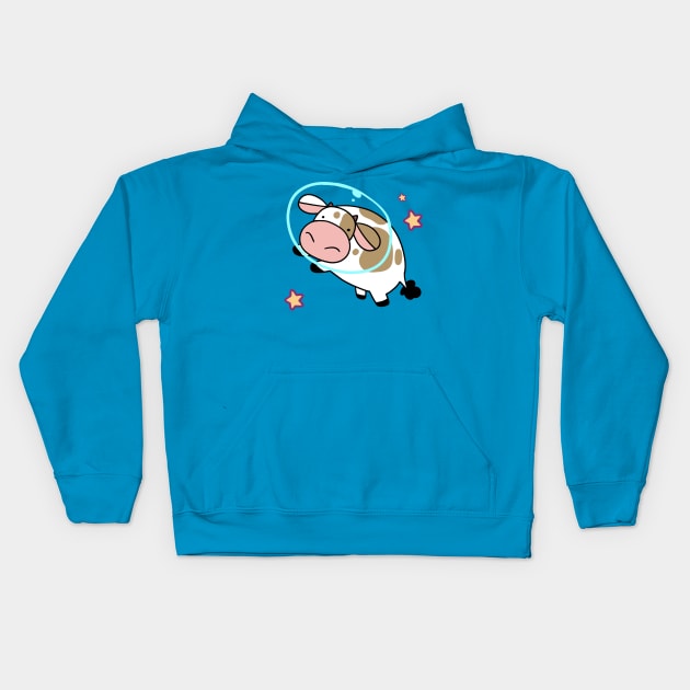 Space Cow Kids Hoodie by saradaboru